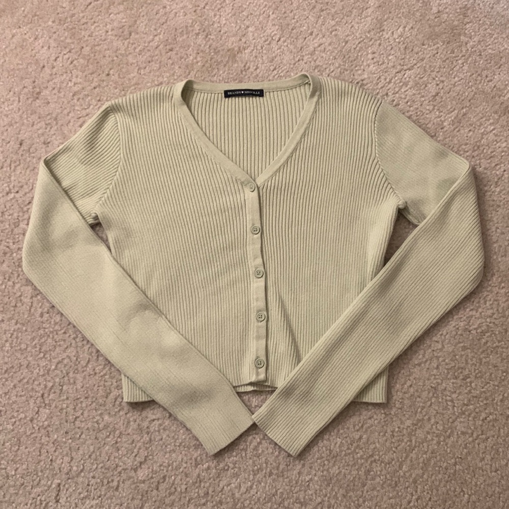 Brandy Melville light green long sleeve button up
